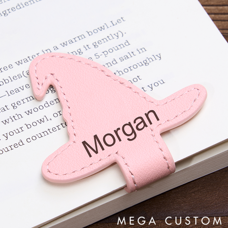 Personalized Leather Bookmark Witch Hat Bookmark Custom Engraved Bookmark Halloween Gift