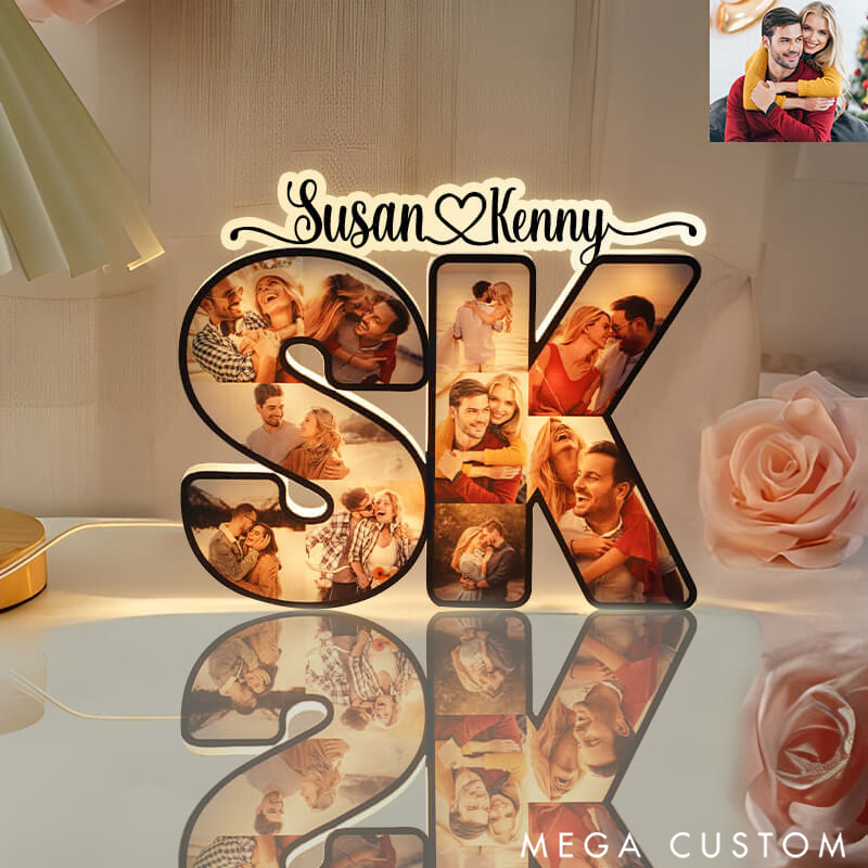 Personalized Acrylic Lamp with Letters and Names