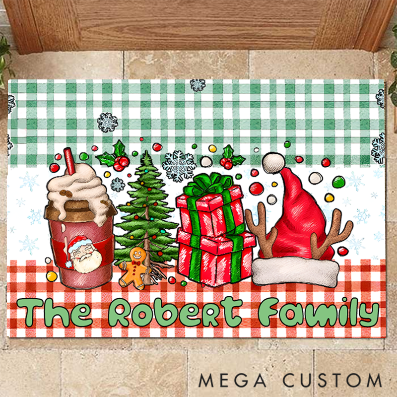 Personalized Christmas Doormat for a Cozy Holiday Season with Your Family