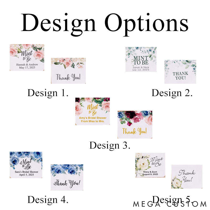 Personalized Mint to Be Wedding Favors Wedding Floral Favor Wedding Favor Mints