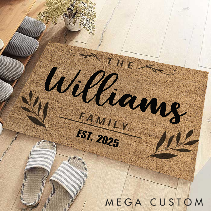 Personalized Family Name Doormat Custom Welcome Doormat