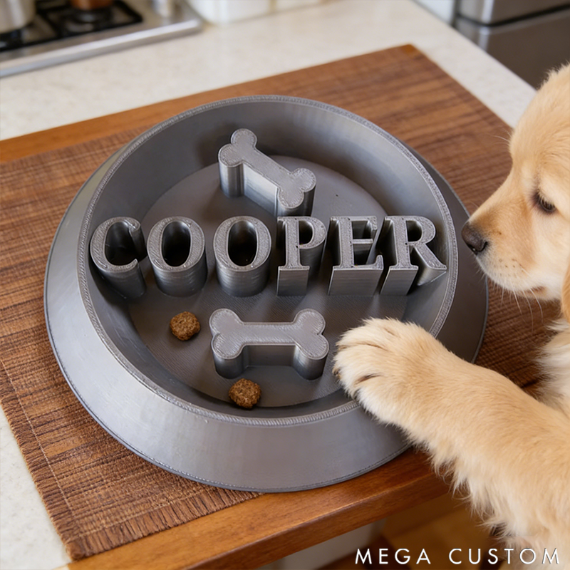 Personalized Custom Pet Bowl for Cats and Dogs with Customizable Text