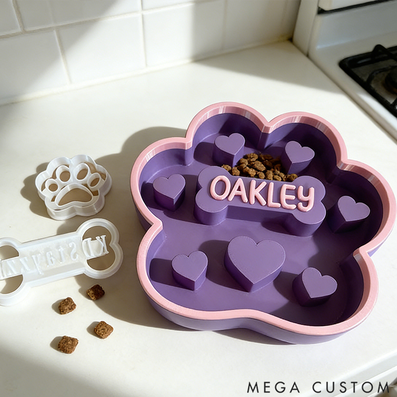 Personalized Pet Bowl for Dogs and Cats Unique Design for Your Beloved Furry Friend