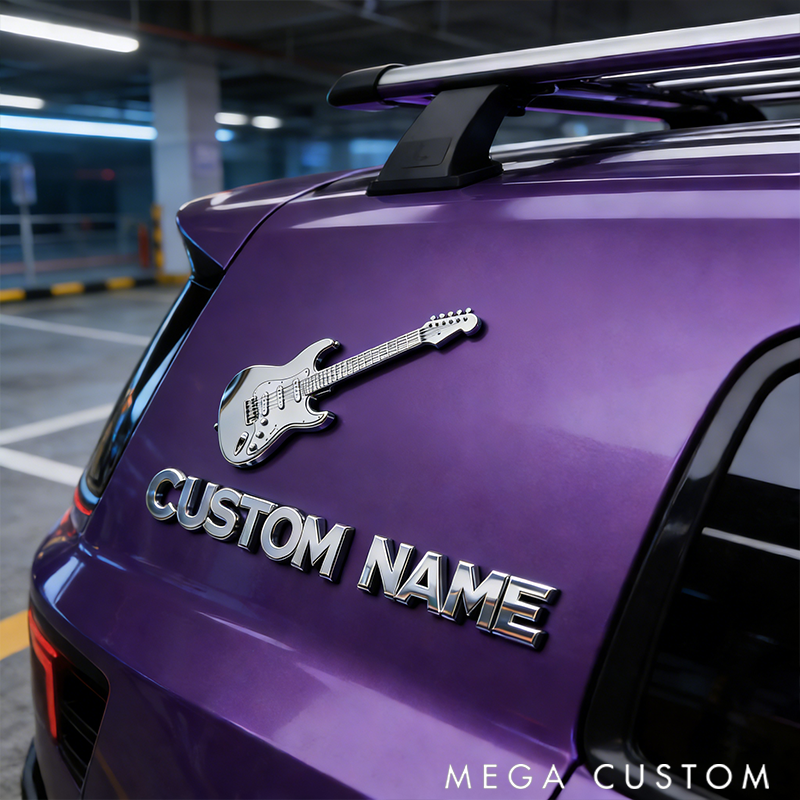 Personalized Car Badge Featuring Unique Musical Design for Enthusiasts and Collectors