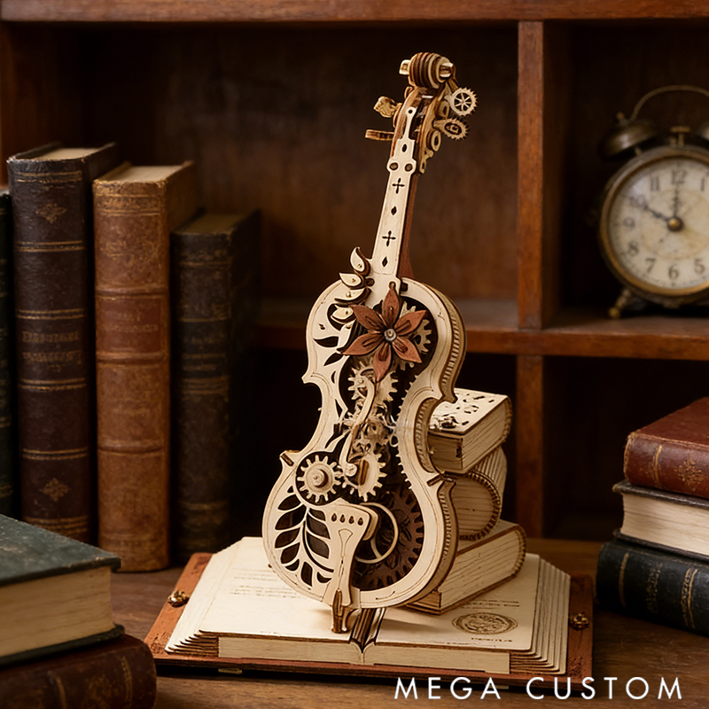 Violin Music Box DIY 3D Puzzle Wooden Music Box Unique Gift Special Souvenir