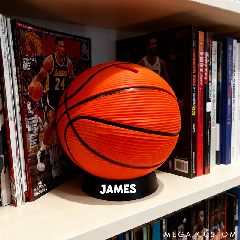 Personalized Basketball Piggy Bank Birthday Gift for Sports Fans and Basketball Lovers