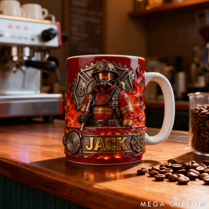 Personalized Firefighter Themed Mugs Crafting a Unique Tribute for Firefighting Heroes