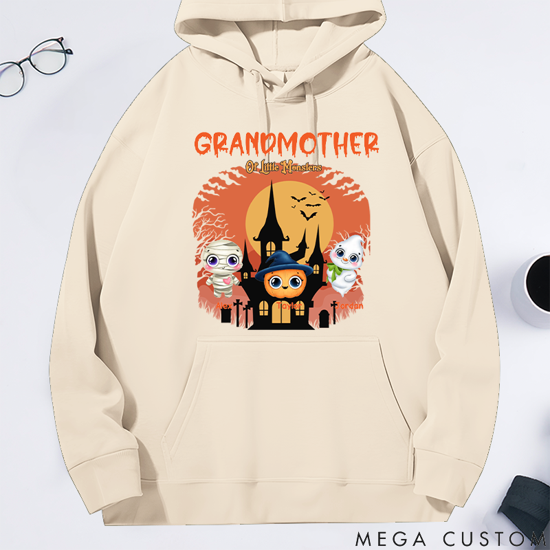 Personalized Grandma of little Monsters Classic Hoodie Halloween Gift Gift for Grandma