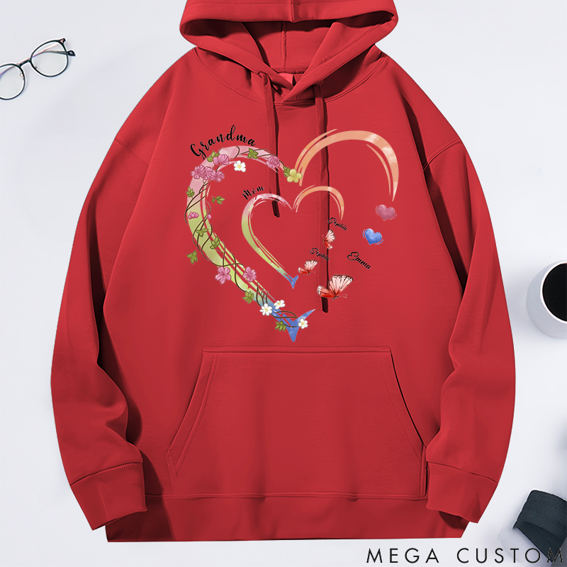 Personalized Family is Where Love is Endless Classic Hoodie Gift for Mom Grandma
