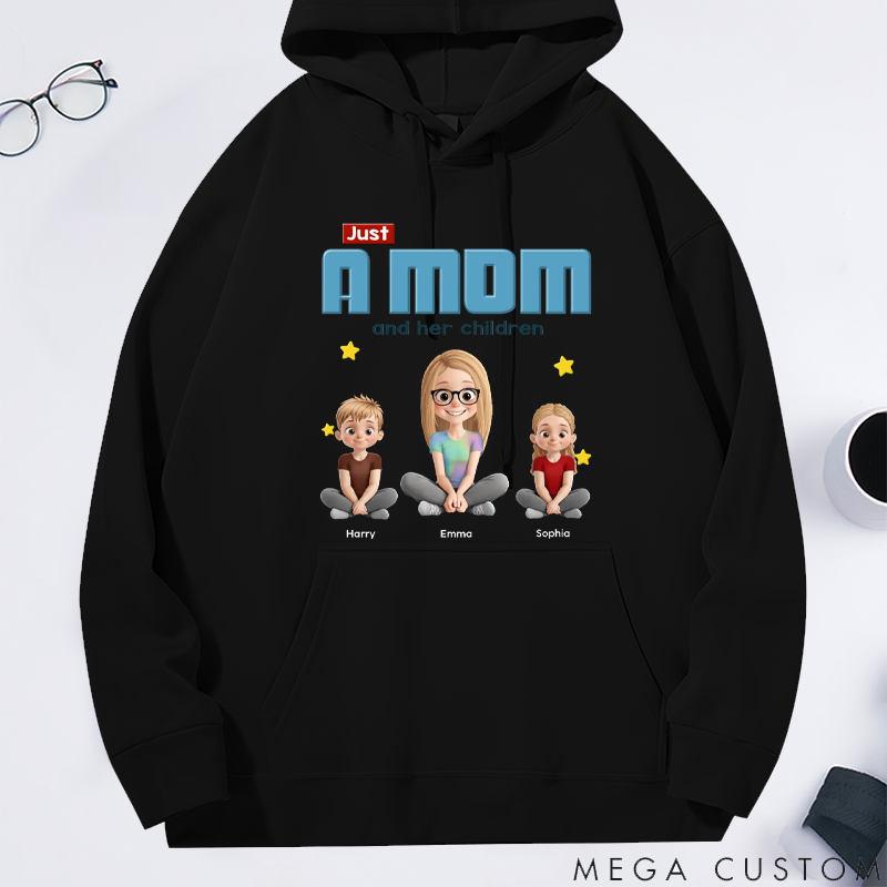 Personalized Just a Mom and His Child Gift for Mom Classic Hoodie Gift for Mom Grandma