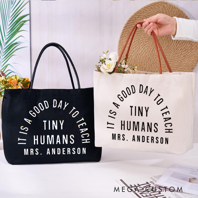 Personalized Teacher Canvas Tote Bag It Is a Good to Teach Design Appreciation Gift for Teachers