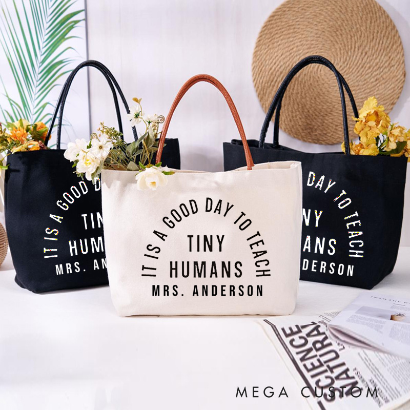 Personalized Teacher Canvas Tote Bag It Is a Good to Teach Design Appreciation Gift for Teachers