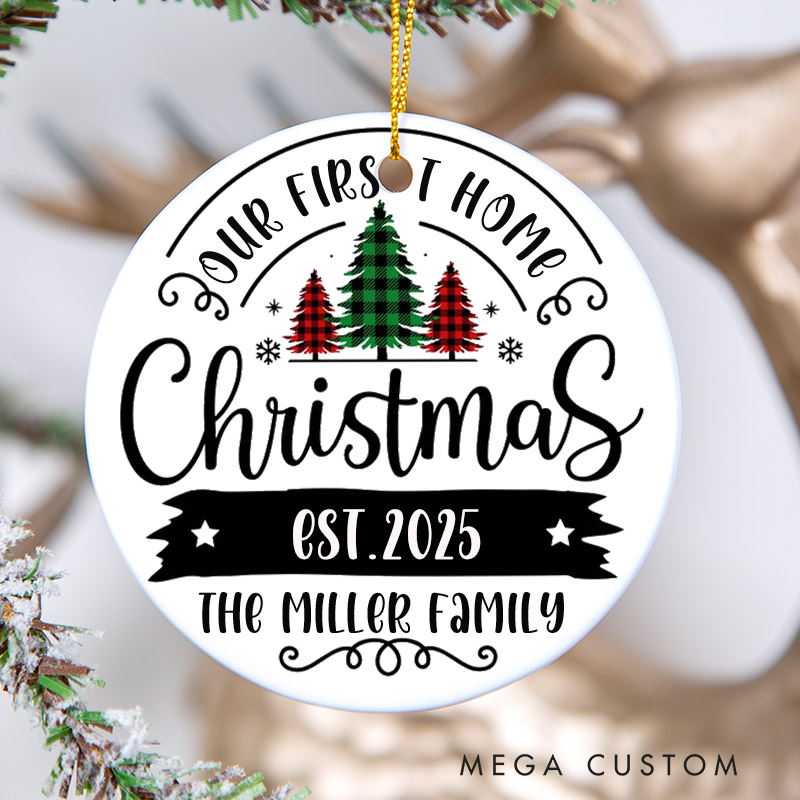 Personalized First Christmas in Our New Home Ornament Holiday Ornament Family Home Ornament New Home Ornament New House Gift Housewarming Gift