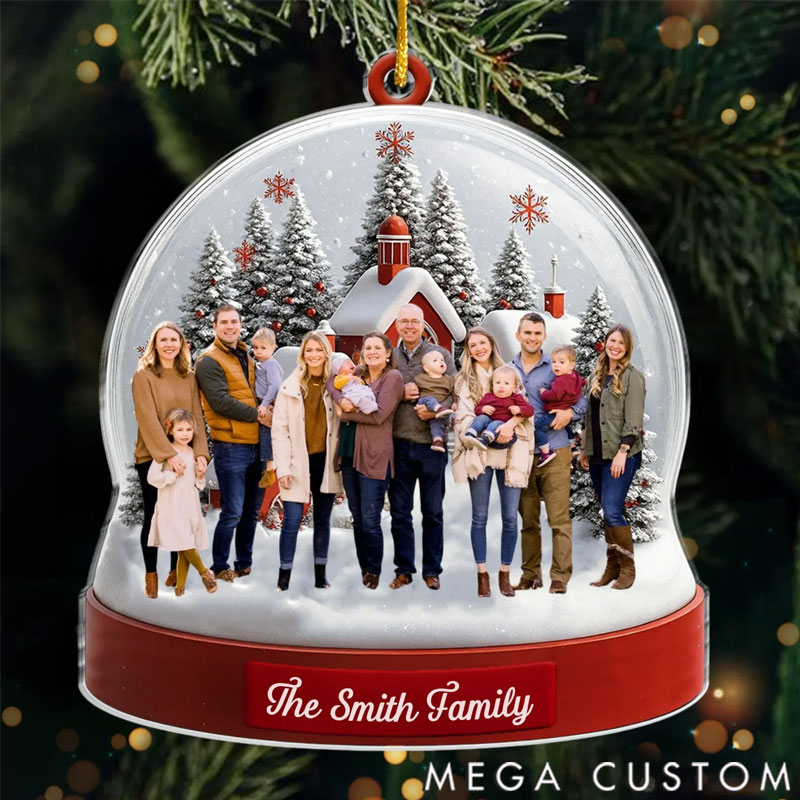 Personalized Christmas Ornament Custom Photo Acrylic Ornament Personalized Christmas Gifts for Family