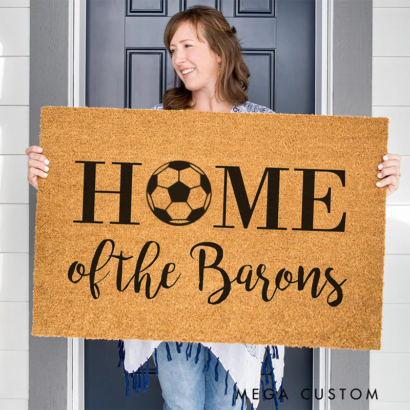 Personalized baseball Design Doormat with Custom Name for Sports Teams Entryway Decor Gift