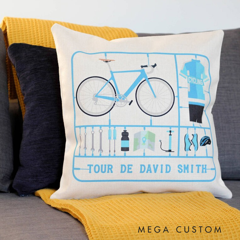 Personalised Airfix Bike Cushion Pillow for Biker Cycling Riding Lovers