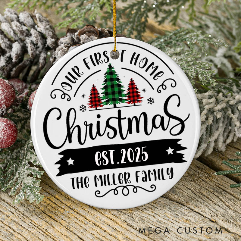 Personalized First Christmas in Our New Home Ornament Holiday Ornament Family Home Ornament New Home Ornament New House Gift Housewarming Gift
