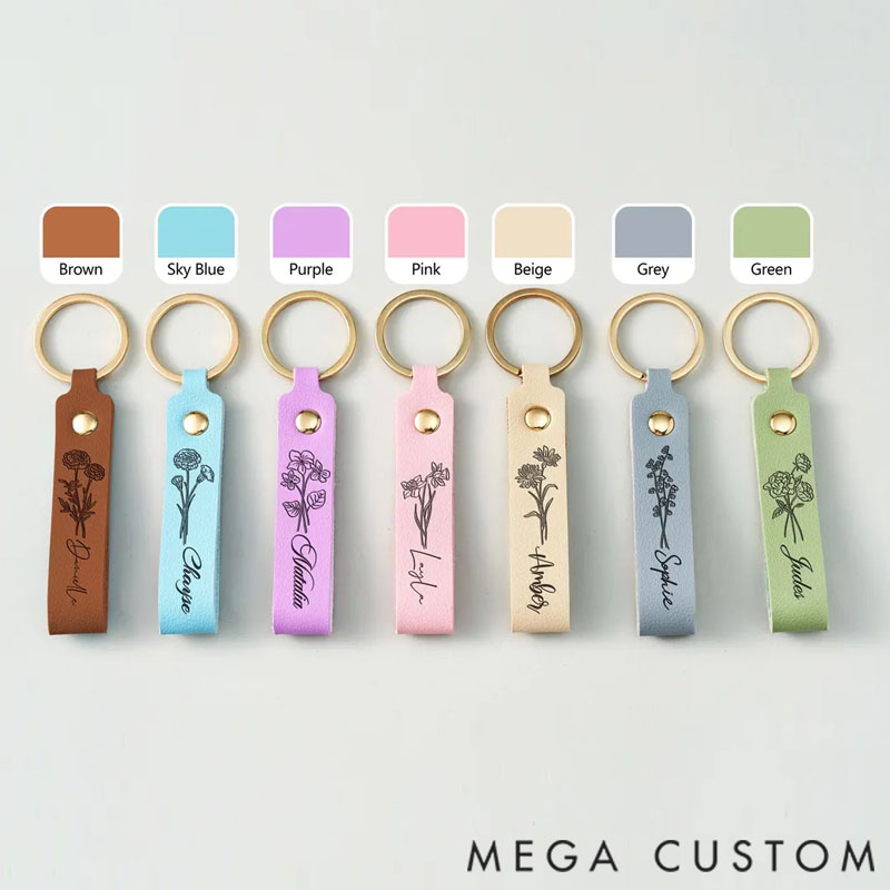Personalized Name Keyring, Cute Custom Bag Charm, Gift for Family