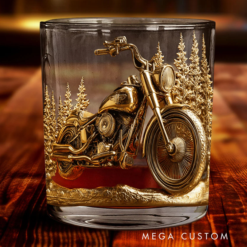 Personalized Motocross Racer Whiskey Glass Never Underestimate An Old Man with His Motorcycle Design Rock Tumbler Gift for Motocross Racers and Motorcycle Lovers