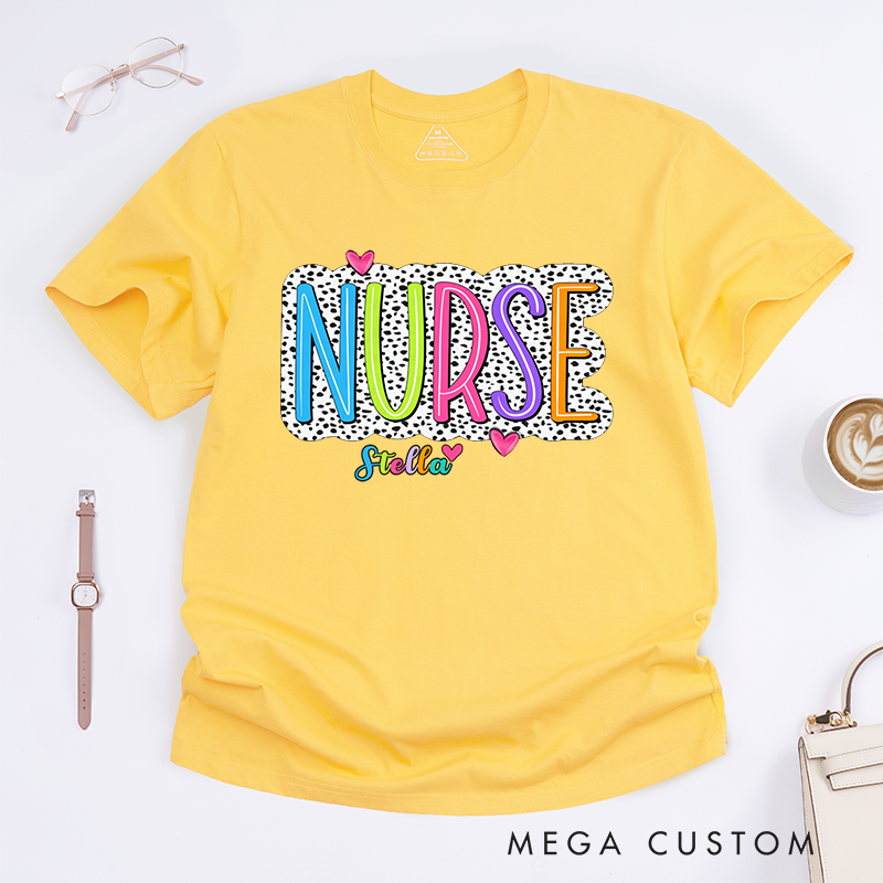 Personalized Colorful and Fun Nurse T-Shirt for Brightening Your Nursing Wardrobe T-Shirt Gift for Nurse
