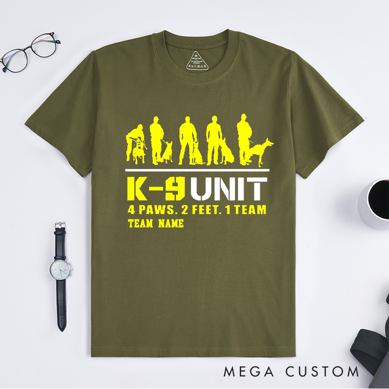 Personalized Police K-9 Unit Team Design Gift for Police Officer T-Shirt