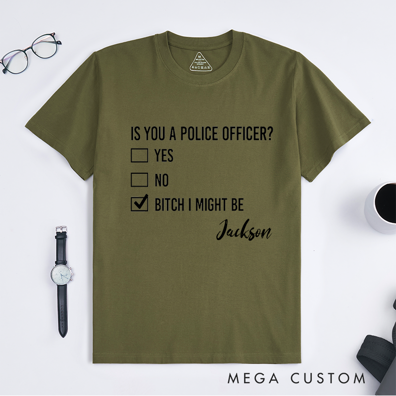 Personalized Police Funny Police Officer Checkbox Design Gift for Police Officer T-Shirt