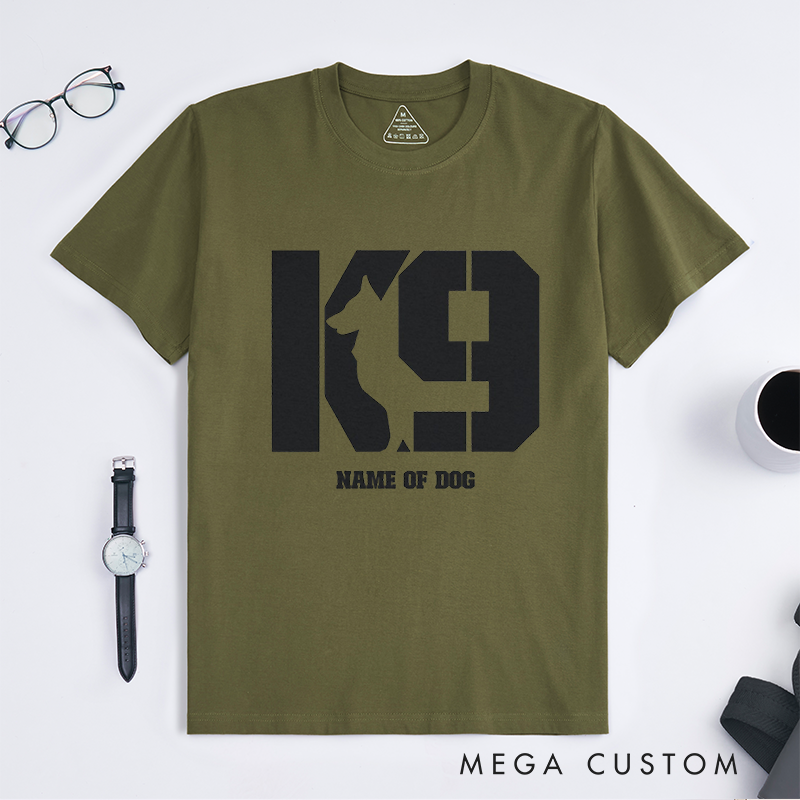 Personalized K9 Unit Bold Design Gift for Police Officer T-Shirt