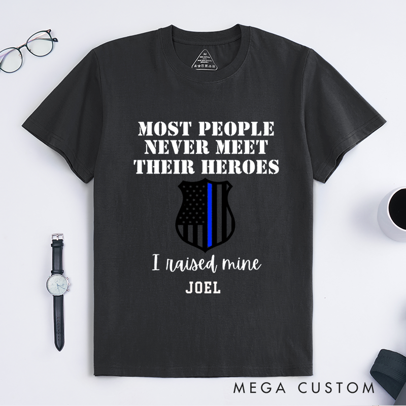 Personalized Hero Tribute Police Design Gift for Police Officer T-Shirt