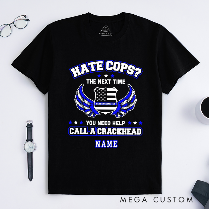 Personalized Police Bold Police Support Statement Design Gift for Police Officer T-Shirt