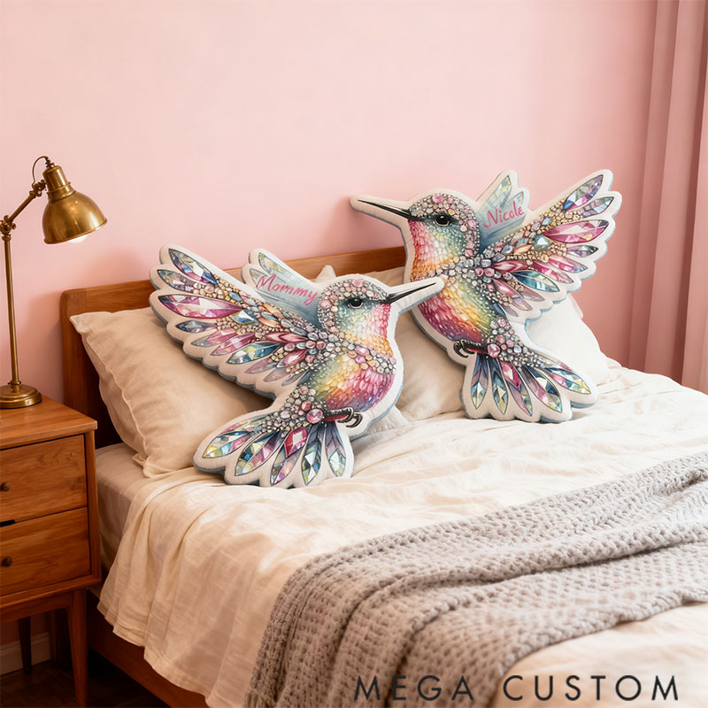 Personalized Graphic 3D Print Pillows Pillow, Custom Tortoise Diamond Bird Pillow with Name for Family