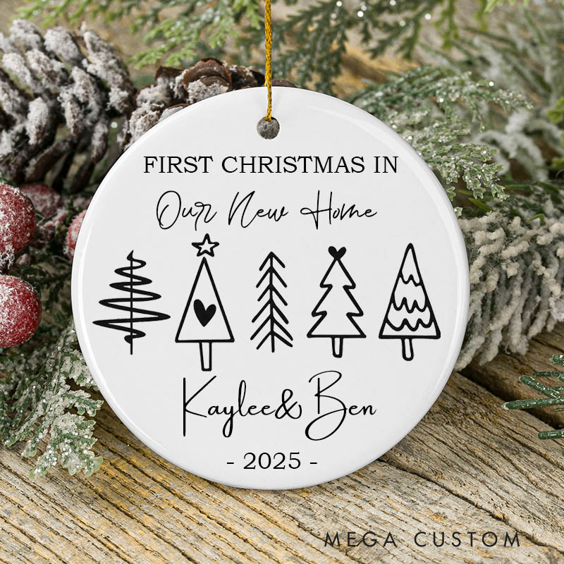 Personalized 2025 Our First Christmas in Our New Home  New Home Ornament New Home Christmas Ornament Christmas Tree New Home Ornament Housewarming Gift