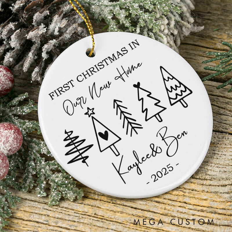 Personalized 2025 Our First Christmas in Our New Home  New Home Ornament New Home Christmas Ornament Christmas Tree New Home Ornament Housewarming Gift