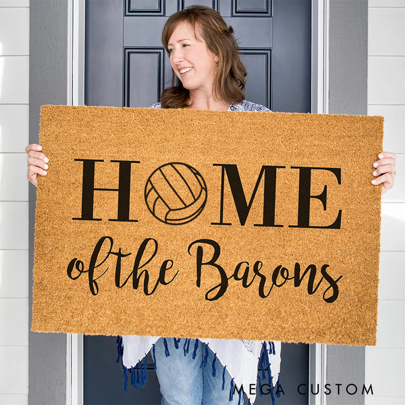 Personalized baseball Design Doormat with Custom Name for Sports Teams Entryway Decor Gift