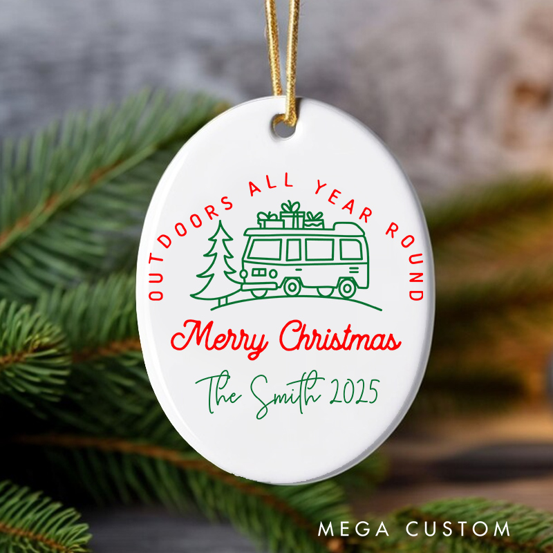 Personalized Outdoors All Year Round Christmas Ornament Gift for Traveling Lovers Christmas Decoration Gift for Travel Lovers
