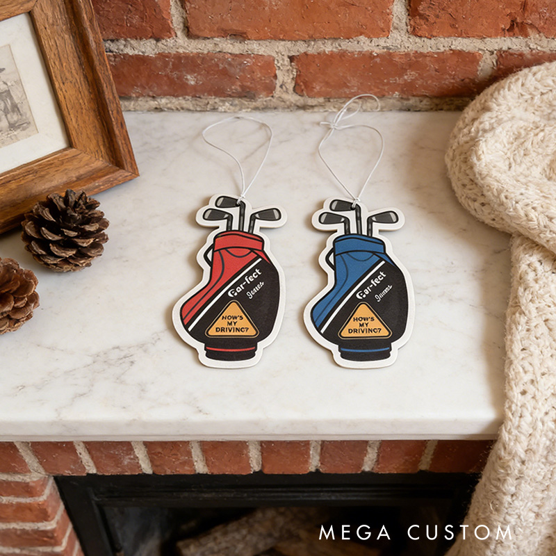 Personalized Golf Air Freshener Novelty Gift for Golfers Car Scent Gift for Golf Lovers