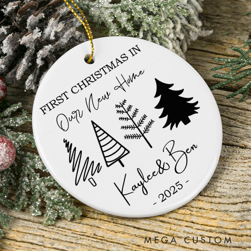 Personalized New Home Ornament New Home Christmas Ornament 2025 Our First Christmas in Our New Home Christmas Tree New Home Ornament Housewarming Gift