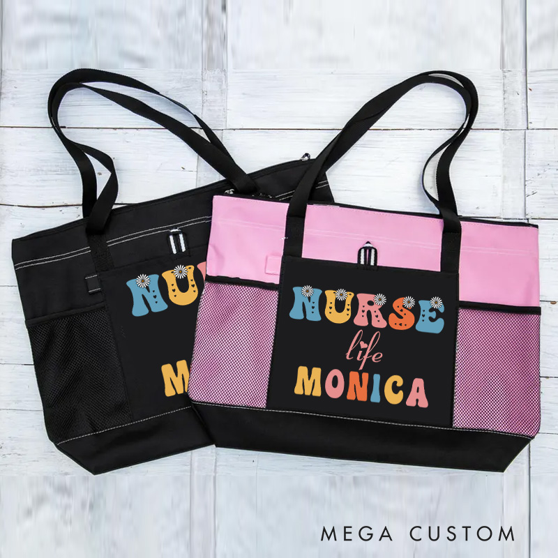 Personalized Nurse Tote Bag Custom Nurse Life Design Tote Bag Nurse Graduation Gifts RN Gifts Bag