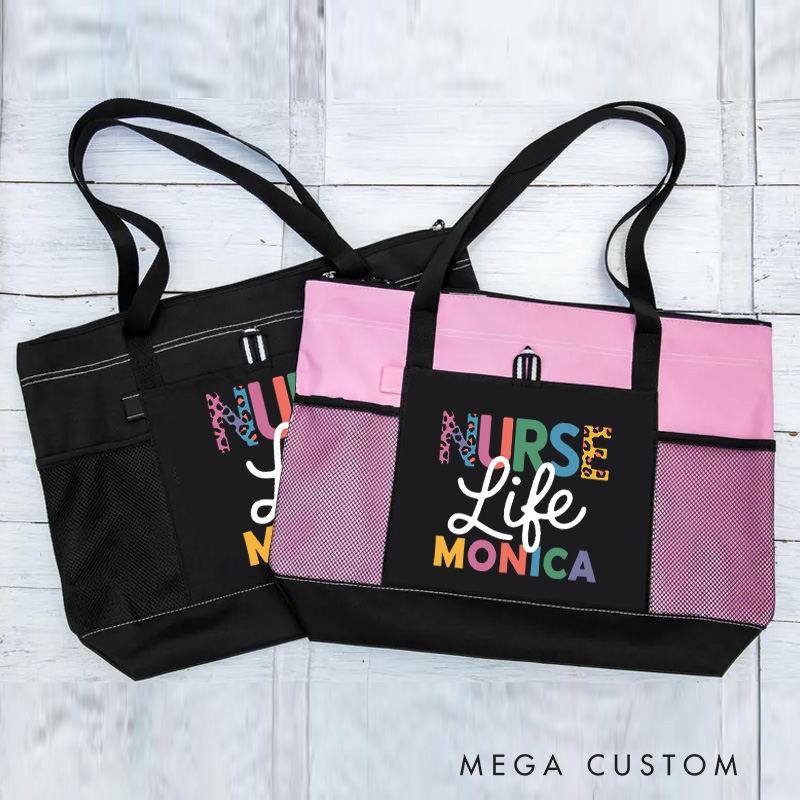 Personalized Nurse Tote Bag Custom Nurse Life Design Tote Bag Nurse Graduation Gifts RN Gifts Bag