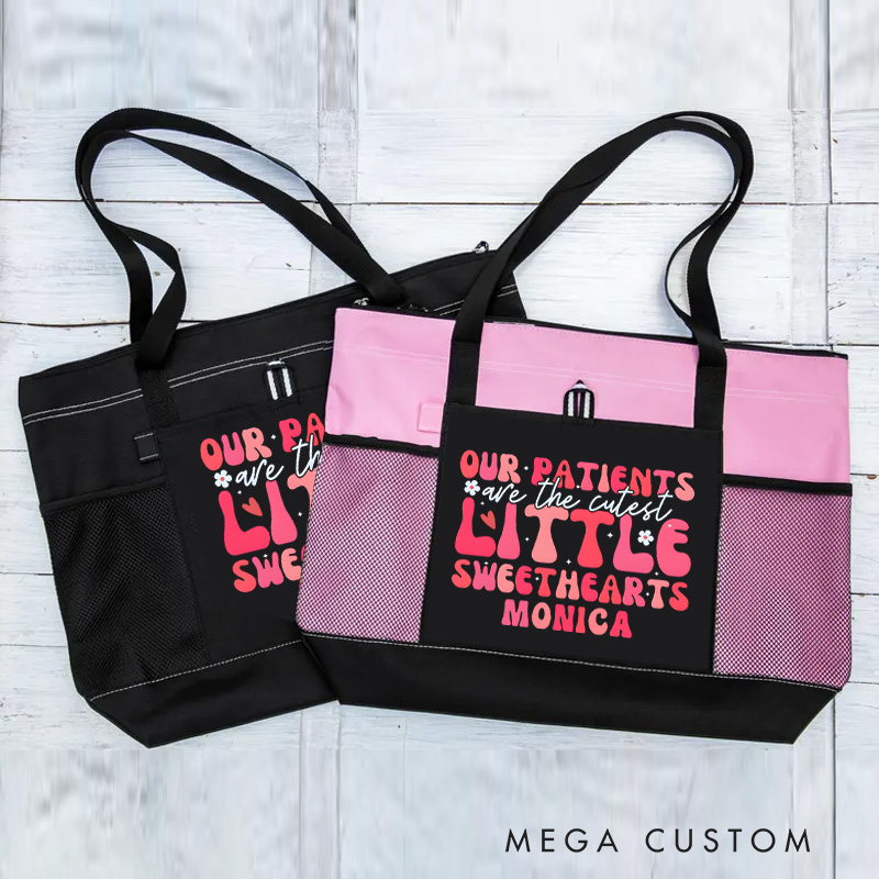 Personalized Nurse Tote Bag Custom Our Patients Are the Cutest Little Sweethearts Design Tote Bag Nurse Graduation Gifts 