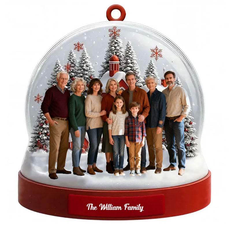 Personalized Christmas Ornament Custom Photo Acrylic Ornament Personalized Christmas Gifts for Family