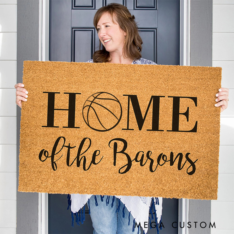 Personalized baseball Design Doormat with Custom Name for Sports Teams Entryway Decor Gift