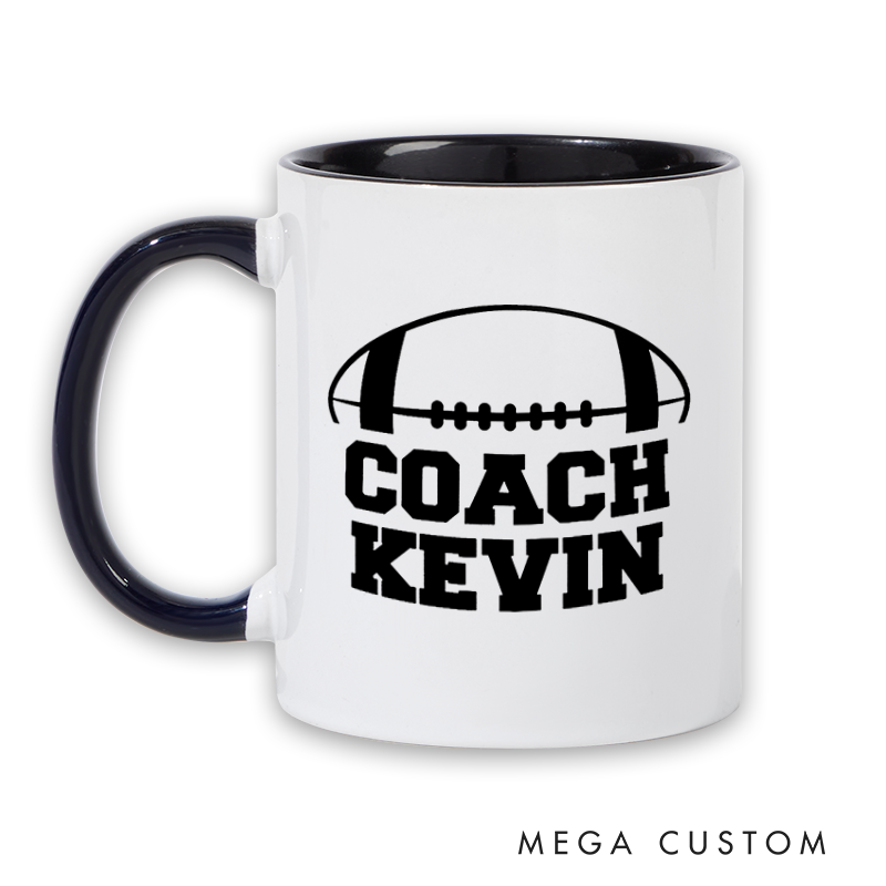 [Copy]Personalized American Football and Rugby with Custom Bold Initials and Classic Ball Design