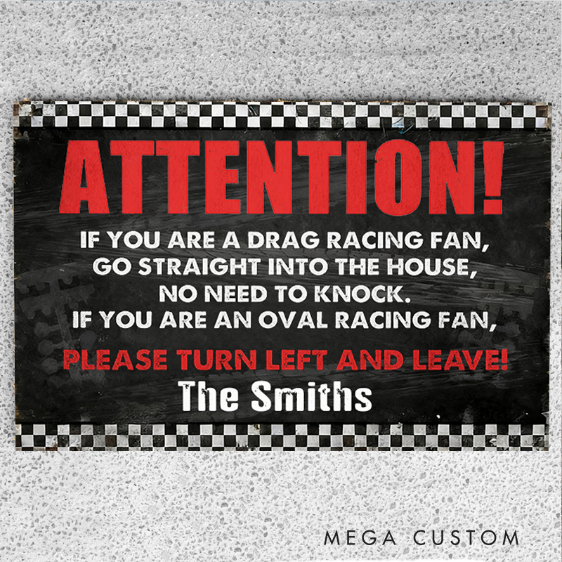 Personalized Doormat with Attention Design for Racers and Racing Lovers