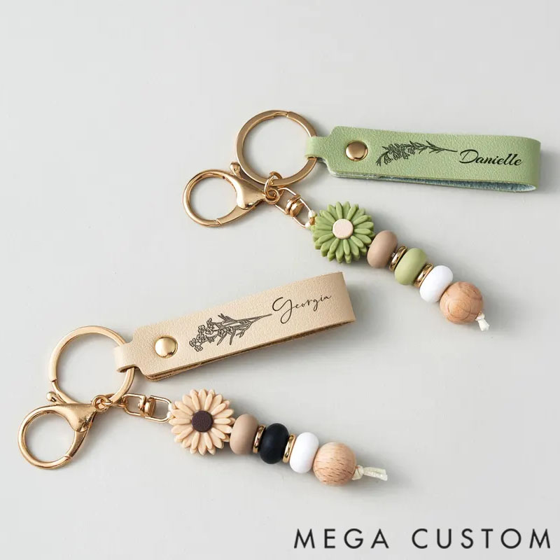 Personalized Name Keyring, Cute Custom Bag Charm, Gift for Family