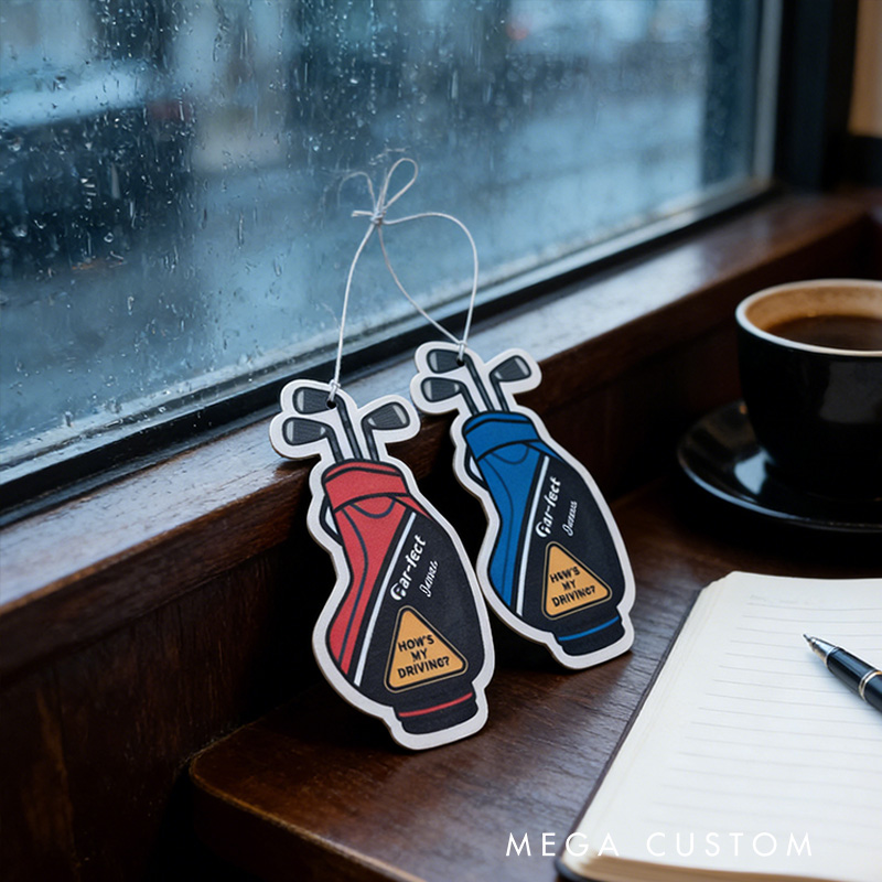 Personalized Golf Air Freshener Novelty Gift for Golfers Car Scent Gift for Golf Lovers