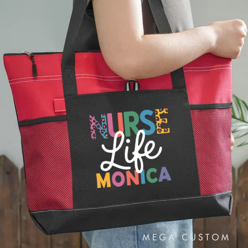 Personalized Nurse Tote Bag Custom Nurse Life Design Tote Bag Nurse Graduation Gifts RN Gifts Bag