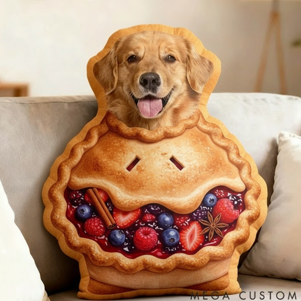 Personalized Pet Lover Food and Custom Photo Cute Pillow