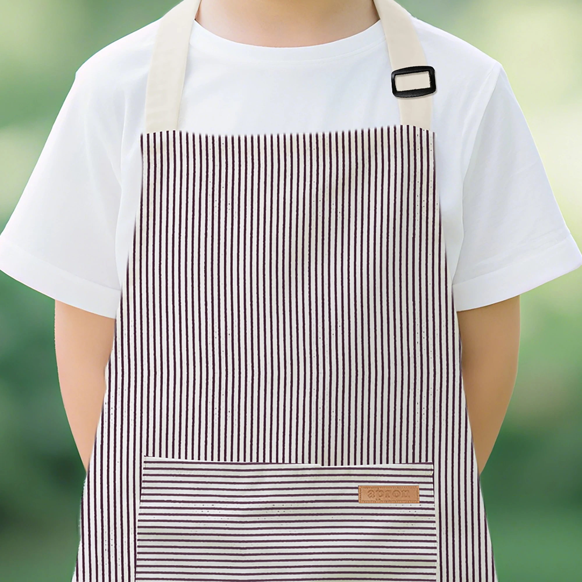 Personalized Christmas Penguin Biscuit Initial Kid Adult Baking Apron with Name and Front Pocket Birthday Christmas Gift for Kids Family