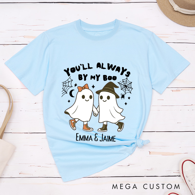 Personalized Ghost Couple Matching Halloween T-Shirt Cute Halloween Shirt For Husband and Wife