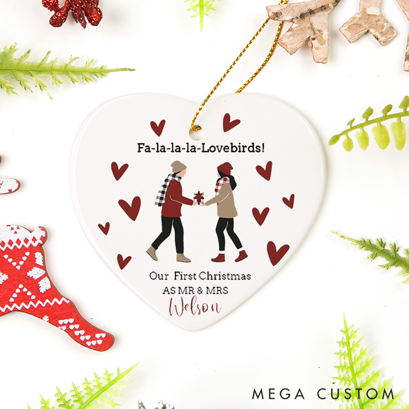Personalized Couple Christmas Ornament Our First Christmas as Mr and Mrs Christmas Ornament
